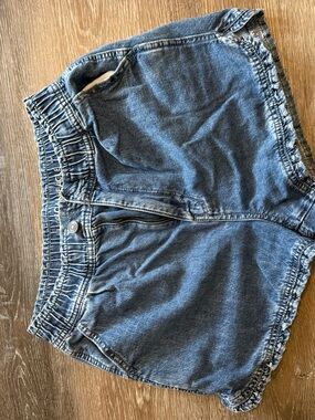 American Eagle Outfitters Light Blue Elastic Denim Shorts